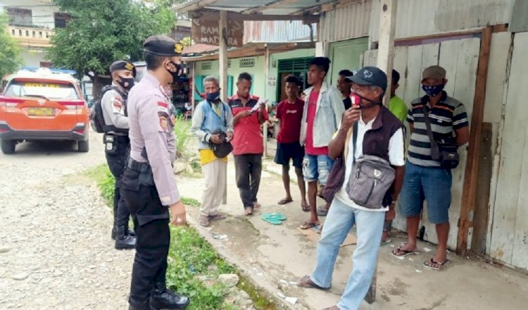 Jelang Nataru, Sat Samapta Polres Belu Ajak Masyarakat Jaga Kamtibmas dan Disiplin Jalankan Prokes