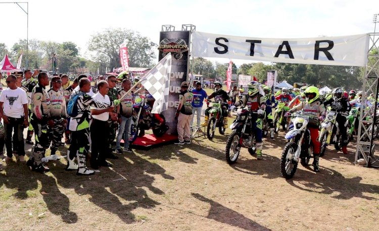 Semarak Bhayangkara ke 76, Ratusan Rider Asal NTT dan Timor Leste Pacu Adrenalin di Adventure Trail Polres Belu