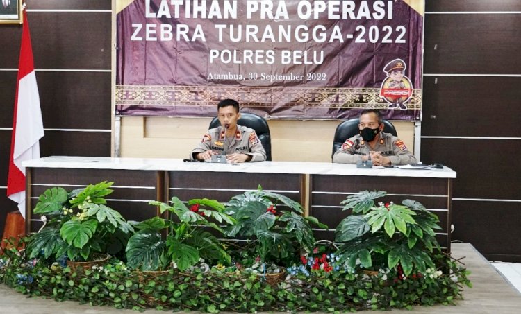 Setelah Rapat Lintas Sektoral, Polres Belu Gelar Latihan Kesiapan Pelaksanaan Operasi Zebra Turangga 2022