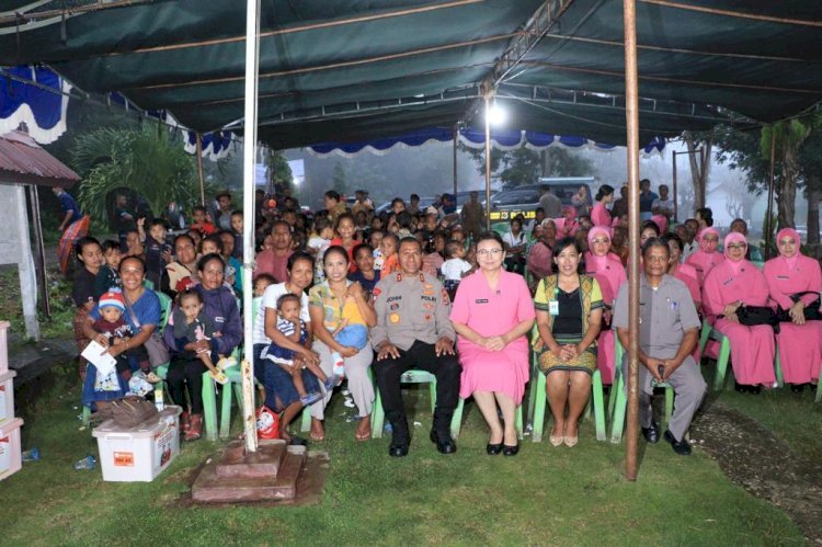 Penderita Stunting di Amarasi dapat Bantuan dari Kapolda NTT dan Ketua Bhayangkari Daerah