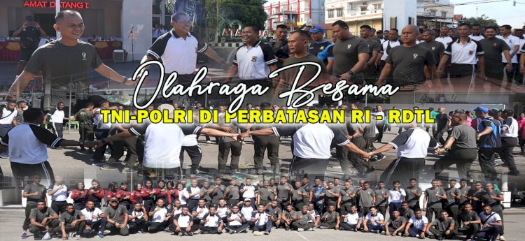 Kembali Tunjukan Kekompakan, Polres Belu Gelar Olahraga Bersama Pupuk Sinergitas TNI Polri di Tapal Batas