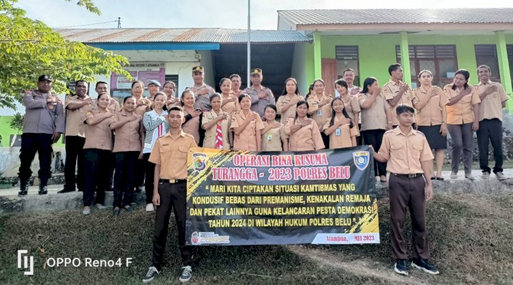 Terima Pencerahan dari Personel Satgas Ops Bina Kusuma Polres Belu,Pelajar SMAN 3 Atambua Komitmen Jauhi Kenakalan Remaja