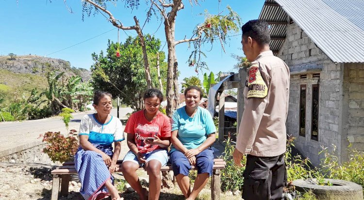 Sambang di desa Pantauan, AIPDA Keni:Mama-mama Jangan Takut Lapor Kalau Ada Keluarga Jadi Korban Perdagangan Orang