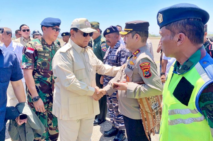 Selama Dua Hari, Kapolres Belu Pimpin Langsung Pengamanan Kunjungan Kerja Menteri Pertahanan RI di wilayah Tapal Batas