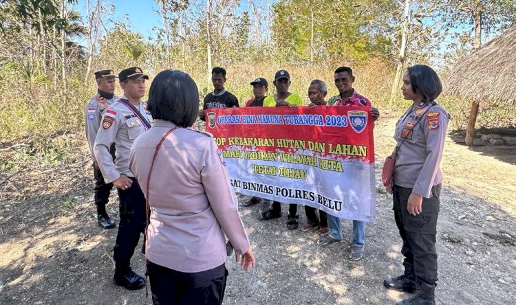 Stop Bakar Hutan dan Lahan, Pesan Anggota Polres Belu ke Masyarakat di Hari ke 10 Ops Bina Karuna Turangga 2023