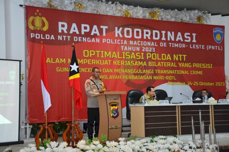 Perkuat Kerja Sama Bilateral yang Presisi, Polda NTT Gelar Rapat Koordinasi Dengan Policia Nacional De Timor Leste