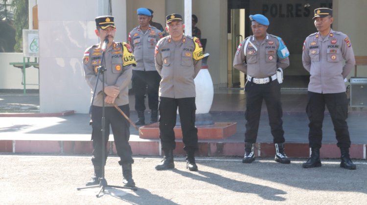 Disiplin, Hirarki dan Loyalitas Jadi Penekanan Utama Kapolres Belu di Apel Jam Pimpinan