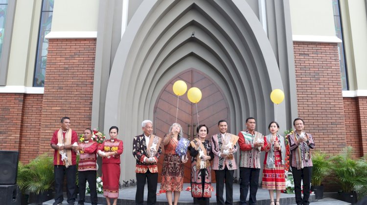 Kapolres Belu Dampingi Kapolda NTT Hadiri Peresmian Gereja Anugerah Atambua