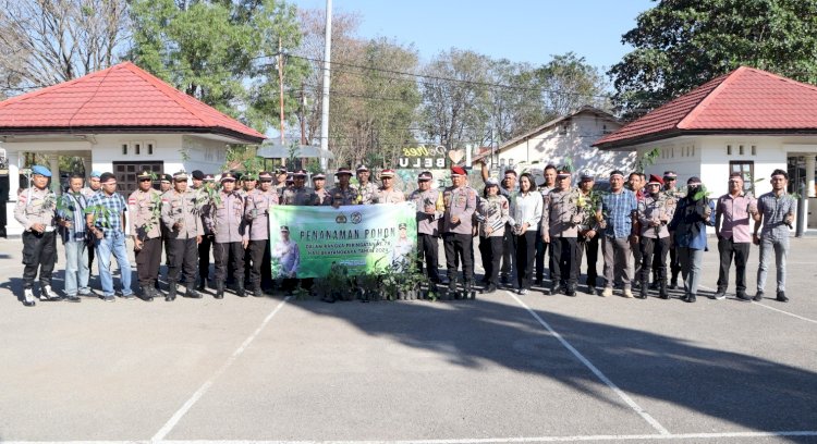 Lestari Alamku Lestari Negeriku, Polres Belu Gelar Aksi Tanam Ratusan Pohon Sambut Hari Bhayangkara ke 78