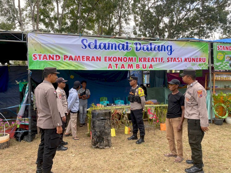 Jamin Situasi Kondusif, Personel Gabungan Polres Belu Amankan Pekan Pameran Ekonomi Kreatif Tingkat Keuskupan Atambua