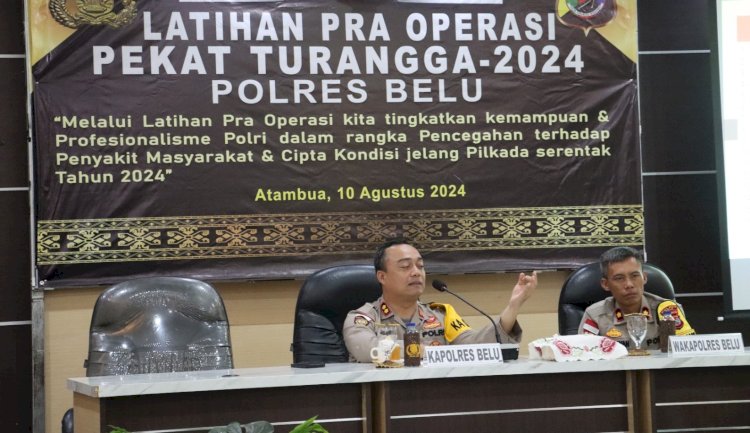 Ciptakan Situasi Yang Aman dan Nyaman Jelang Tahapan Inti Pilkada 2024, Polres Belu Gelar Operasi Penyakit Masyarakat