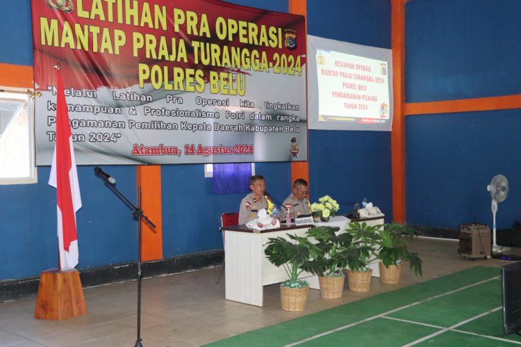 Kesiapan Pengamanan Pilkada Serentak, Polres Belu Gelar Latihan Pra Operasi Mantap Praja Turangga 2024