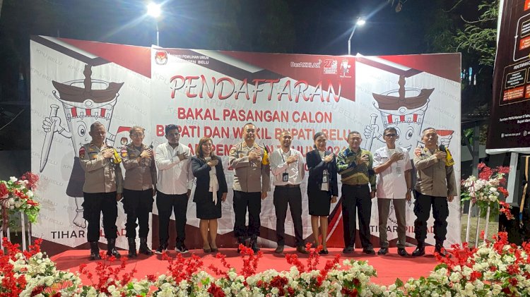 Tiga Hari Berjibaku Hinga Malam, Polres Belu dapat Apresiasi dari KPU Atas Kelancaran Kegiatan Pendaftaran Pilkada 2024