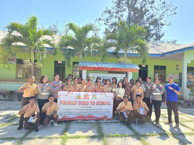 Bentuk Generasi Muda yang Taat Berlalu Lintas, Srikandi Polres Belu Gelar Polwan Goes to School Sambut HUT Polwan ke 76