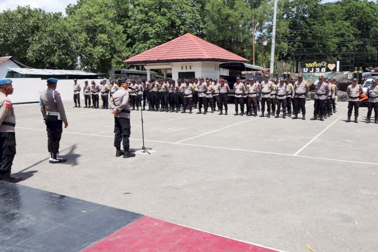 Kerahkan 200 Personel, Polres Belu Turun Penuh Amankan Tahapan Penetapan Paslon Bupati dan Wakil Bupati di Pilkada 2024