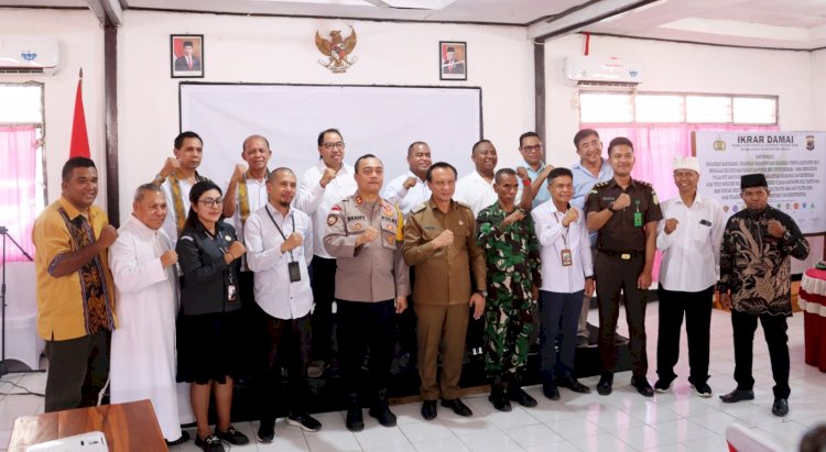 Jelang Kampanye, Polres Belu Undang Paslon Hingga Ormas Gelar Deklarasi Damai Wujudkan Pilkada 2024 yang Kondusif