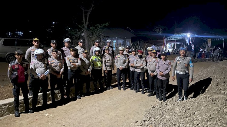 Turun di Enam Titik dalam Kota, Satgas OMP Polres Belu Amankan Kampanye Paslon Bupati dan Wakil Bupati Pilkada 2024