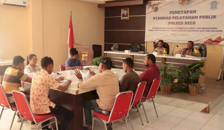 Undang Sejumlah Elemen Masyarakat, Sat Lantas Polres Belu Gelar Rapat Penyusunan dan Penetapan Standar Pelayanan SIM