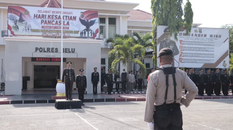 Berbalut Semangat Nasionalisme, Polres Belu Gelar Upacara Peringatan Hari Kesaktian Pancasila Tahun 2024