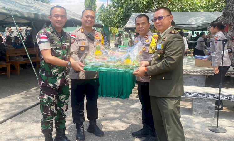 Jaga Terus Sinergitas dan Kekompakan di Tapal Batas, Kapolres Belu Datangi Kodim Hingga Satgas Pamtas Beri Kejutan di HUT TNI ke 79