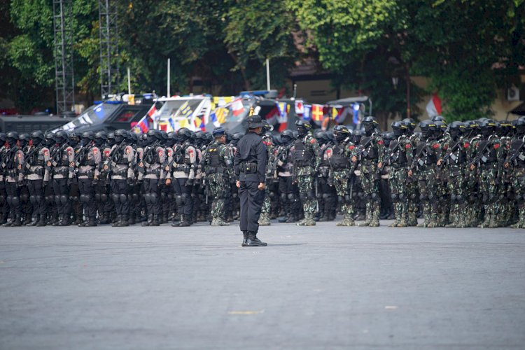 Polri Gladi Bersih Apel Gelar Pasukan Pengamanan Pelantikan Presiden