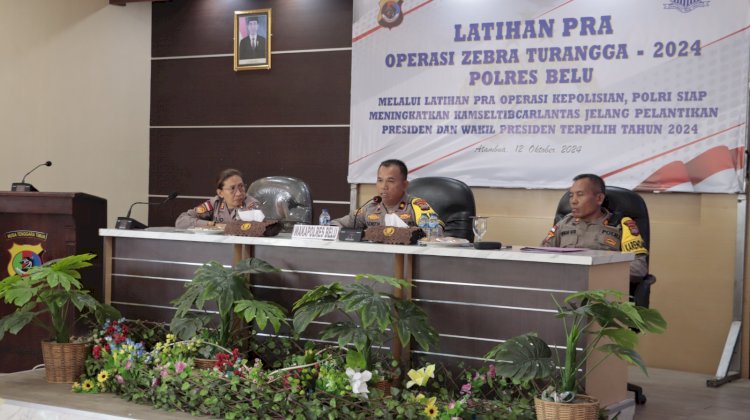 Buka Latihan Pra Operasi, Wakapolres Belu Imbau Anggota Pahami Sasaran dan Cara Bertindak dalam Operasi Zebra Turangga 2024