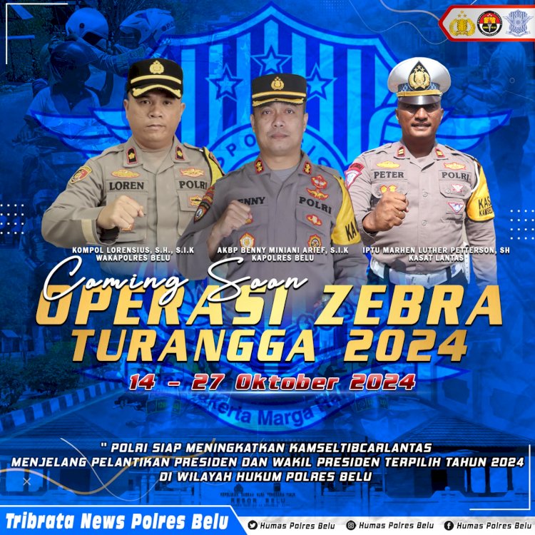 Bakal Dimulai Besok, Catat Jenis Pelanggaran yang Jadi Sasaran Operasi Zebra Turangga 2024 Polres Belu