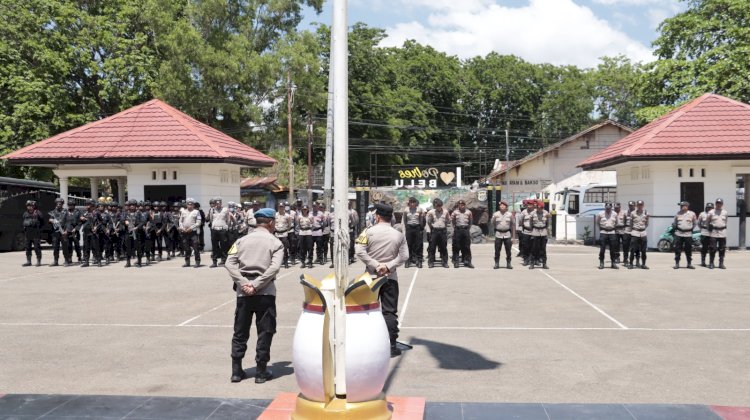 Jamin Situasi Kondusif di Hari H Pelantikan Presiden dan Wakil Presiden RI 2024-2029, Polres Belu dan Brimob Tingkatkan Pengamanan Mako dan Patroli