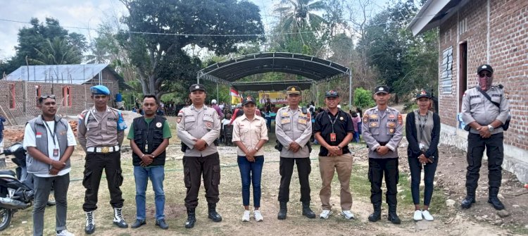 Turun di Dua Desa, Polsek Tasifeto Barat Amankan Kampanye Hari ke 28 Paslon Bupati dan Wakil Bupati Pilkada 2024