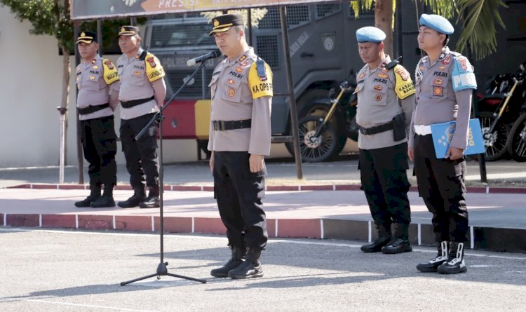 Tegas, Kapolres Belu, AKBP Benny Miniani Arief  Kembali Imbau Anggota Jaga Integritas dan Netralitas Selama Perhelatan Pilkada 2024