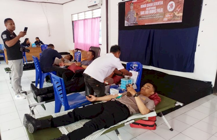 Jelang Hari Jadi Humas Polri ke 73, Polres Belu Gelar Donor Darah Wujud Kepedulian dengan Sesama