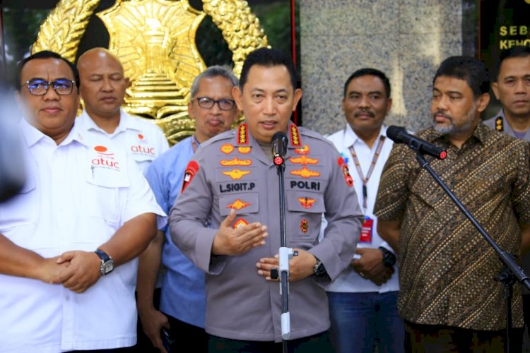 Terima Audiensi Para Buruh, Kapolri Apresiasi Upaya Menjaga Ruang Demokrasi 