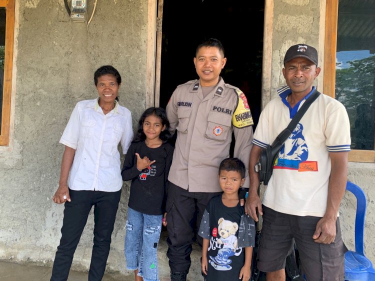 Selalu Waspada di Musim Hujan, Pesan Aipda Fahrudin kepada Warga Binaannya di Dusun Fatumalakan