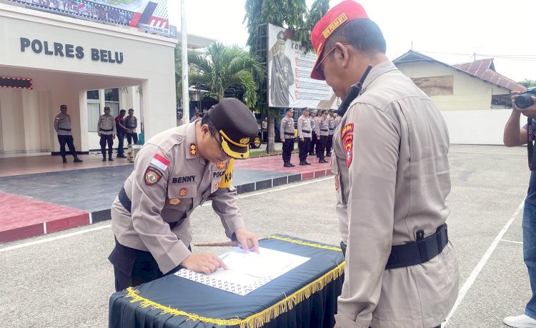 Latihan Kerja Selesai, Kapolres Belu, AKBP Benny Miniani Arief Serahkan 26 Siswa Diktukba Polri Gelombang II T.A. 2024 ke SPN Polda NTT