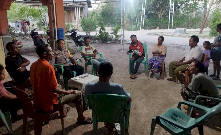 Curah Hujan Masih Tinggi, BRIPKA Junedi Imbau Warga desa Aitoun Waspadai Potensi Banjir dan Longsor