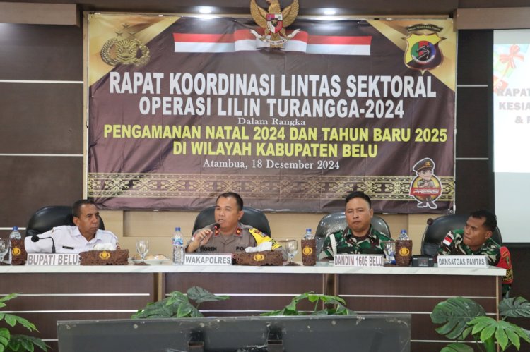 Nataru di Depan Mata, Polres Belu Undang Instansi Terkait Gelar Rakor Lintas Sektoral Operasi Lilin Turangga 2024