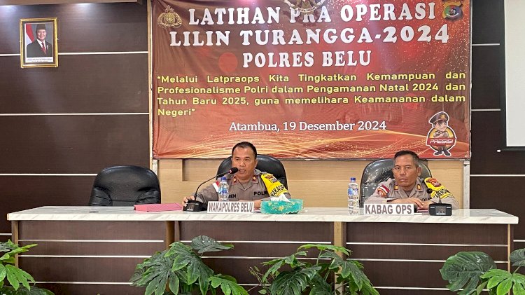 Setelah Rapat Lintas Sektor, Polres Belu Gelar Latihan Pra Operasi Lilin Turangga 2024 Kesiapan Pengamanan Nataru