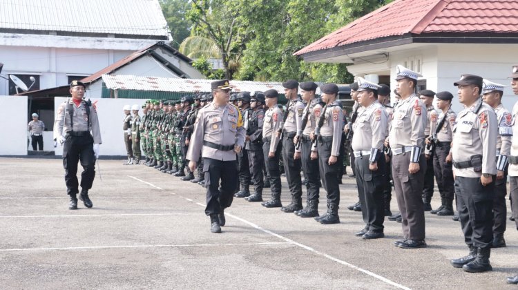 Persiapan Pengamanan Natal dan Tahun Baru, Kapolres Belu, AKBP Benny Miniani Arief Pimpin Apel Gelar Pasukan Operasi Lilin Turangga 2024