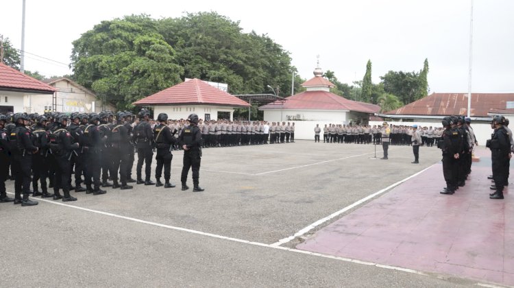 Tak Anggap Enteng Situasi, Ratusan Personel Polres Belu dan 1 Kompi BKO Brimob Diterjunkan Jelang Putusan Dismissal Sengketa Pilkada 2024