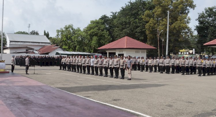 Pasca Pengamanan Putusan Dismissal MK, Ratusan Personel Polres Belu dan Satu Kompi BKO Brimob Laksanakan Siaga dan Tingkatkan Patroli