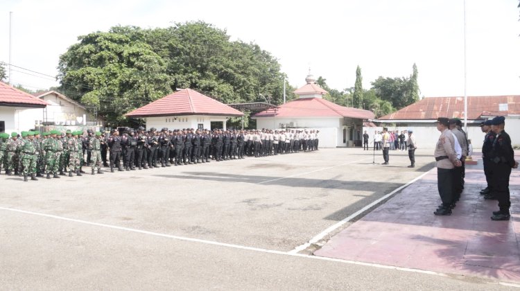 Siagakan 500 Personel, Polres Belu bersama TNI dan BKO Brimob Polda NTT Turun Penuh Amankan Hari H Putusan Akhir Sengketa Pilkada 2024