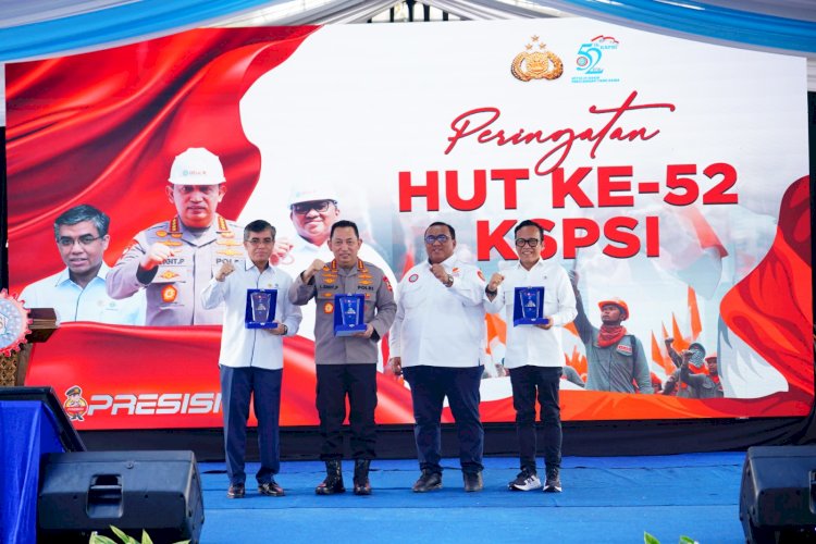 Kapolri Hadiri HUT ke-52 KSPSI, Apresiasi Perjuangan Kalangan Buruh