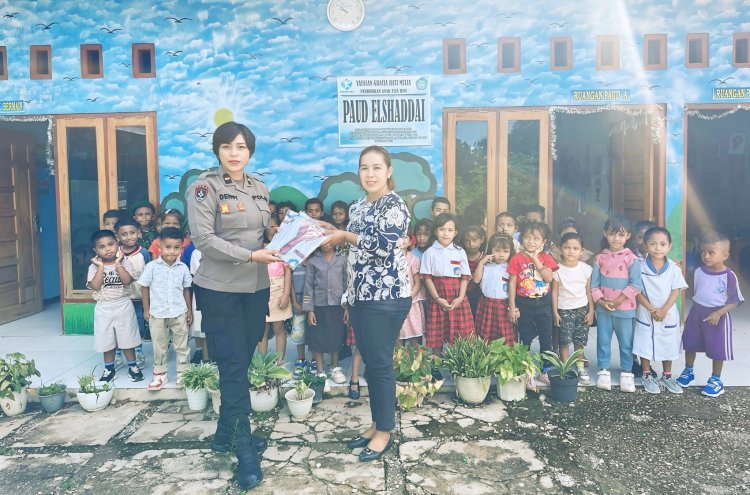 Tulus dari Perbatasan: Ipda Densy dan Suami Bangun Harapan bagi Anak-anak Kurang Mampu di Belu
