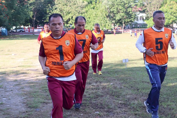Ukur Stamina dan jaga Kesehatan Tubuh, Polres Belu Gelar Samjas dan Bela Diri Polri Semester I Tahun 2025