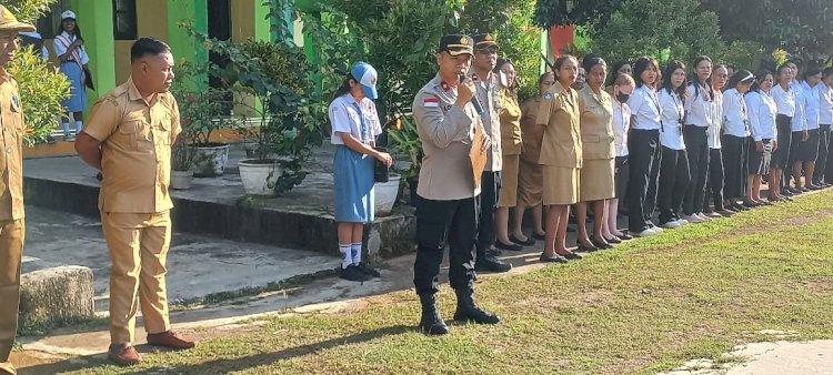 Gelar Sosialisasi Serentak di Sekolah, Polres Belu dan Polsek Jajaran Ajak Pelajar Jauhi Kenakalan Remaja dan Stop Bullying
