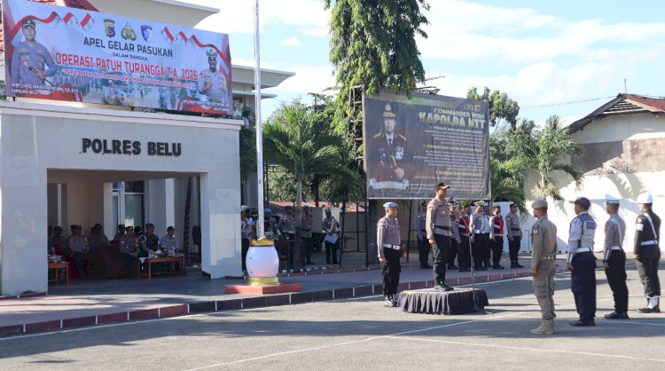 Awali Tugas di Tapal Batas, Kapolres Belu, AKBP I Gede Eka Putra Astawa Pimpin Gelar Pasukan Operasi Patuh Turangga 2025