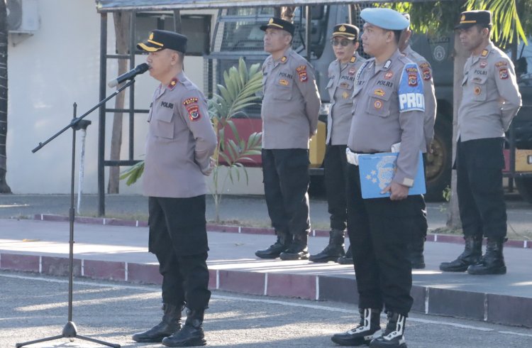 Pimpin Apel Jam Pimpinan, Wakapolres Belu, KOMPOL Lorensius Atensi Jaga Tahanan dan Tingkatkan Patroli di Tempat Rawan Kamtibmas