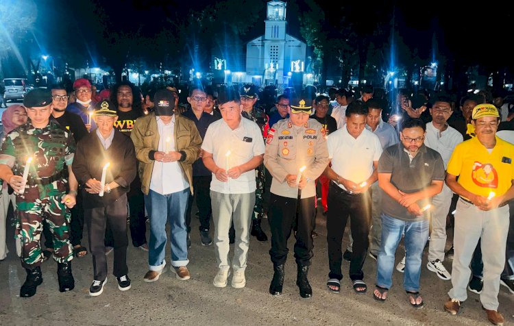 Doa Untuk Affan Kurniawan, Doa Untuk Negeri: Polres Belu bersama Forkopimda, Tokoh Agama dan Komunitas Ojol Gelar Perenungan dan Doa Bersama