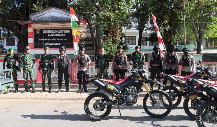 Sinergi Rawat Kamtibmas yang Kondusif, Polres Belu bersama Kodim 1605 Belu Gelar Patroli Skala Besar di Titik-titik ini