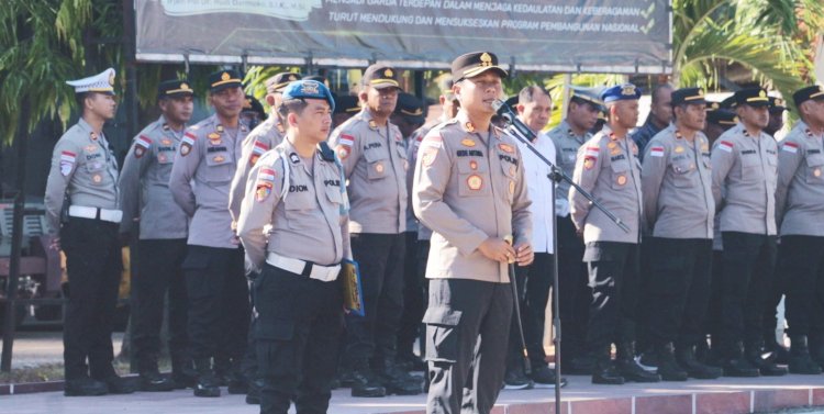 Apel Jam Pimpinan, Kapolres Belu Sampaikan Apresiasi dan Arahan Kapolda NTT saat Audit Kinerja Itwasum Polri